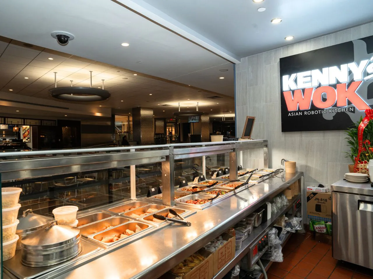 Self-serve buffet with a variety of Asian dishes at Kennys Wok, a Chinese Restaurant in Philadelphia