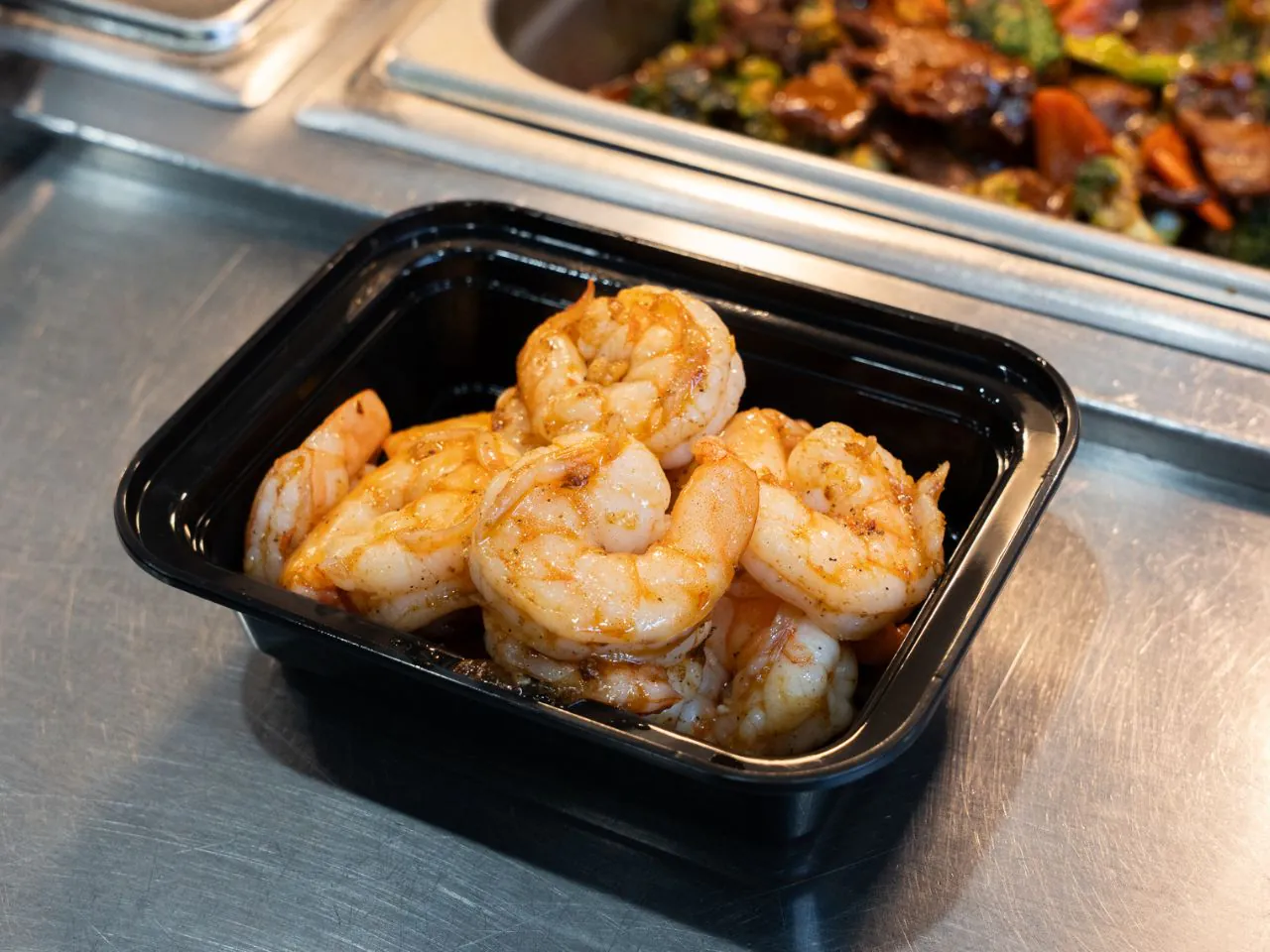 Seasoned shrimp with spicy garlic sauce at Kennys Wok, a Chinese Restaurant in Philadelphia